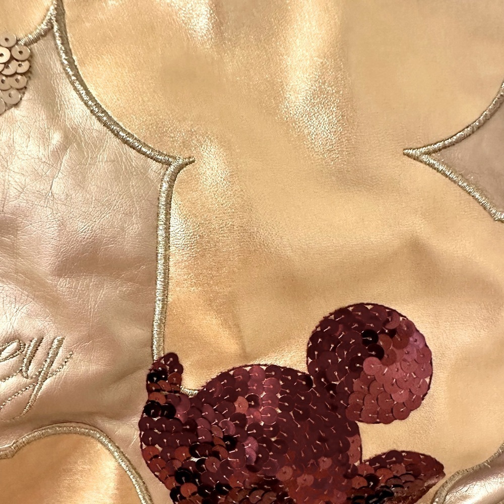Authentic Disney Parks Mickey Mouse Gold & Red Sequin Shoulder/Crossbody Bag NWT - Picture 5 of 8